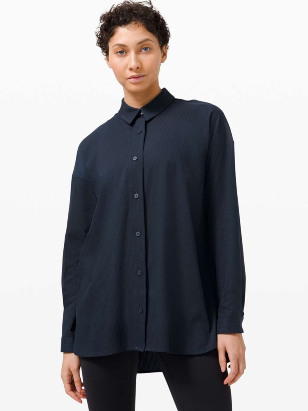 lululemon All Days Shirt Women's Size 8 in True Navy